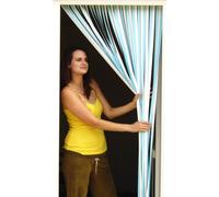 Slat type Door Curtain,Bug Blind,Fly Blind,Strip Blind-SKY BLUE & WHITE - 80cm wide x 200cm drop