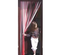 Slat type Door Curtain,Door curtain,Fly Blind,Strip Blind-RED & WHITE 80cm wide x 200cm drop