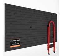 Slat Wall Paneling Garage Slat Wall Storage Systems, Slatwall Panels 4x8 ft Peg Board Tool Organization, PVC Wall Panels Pegboard Wall Organizer Black Slatwall Garage Storage Organization Products