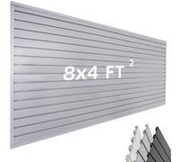 Slat Wall Paneling Garage Wall Organizer, Grey Slatwall Panels 4x8 ft Garage Slat Wall Storage Systems Garage Tool Organizer Wall Mount, Slat Board PVC Wall Panels Garage Storage Organization Product