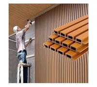 Slat Wall Panels, Wood Plastic Composite Decorative Acoustic Slats, Water-Proof and Easy Installation, 3D Wall Panels