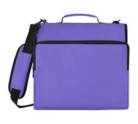 Slate Blue 3 Ring Binder with 14 Inch Laptop Case, 180 Degree Lay-Flat Portfolio for Students