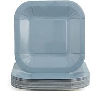 Slate Blue Square Paper Dessert Plates - 24 count