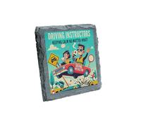 Slate Coaster - 'Driving Instructors: Keeping Calm No Matter What!' Humorous Design (slco-ds24-instructrg)