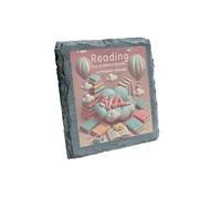 Slate Coaster - 'Reading: The Ultimate Escape' Whimsical Design for Book Lovers (slco-kf25-nopassporthg)