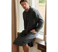 "Slate" Cotton Twill Nightshirt British Boxers Dark Grey L