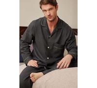 British Boxers Men's Cotton Twill Pyjama Set - Slate - LARGE