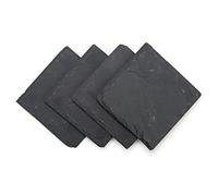 Slate Drink Coasters - Set of 4-4" x 4" by Trademark Innovations