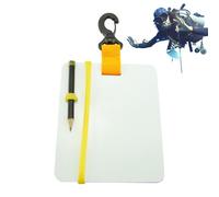 Slate, durable swivel clip and pencil, easy to use diving writing shade, underwater diving board, writing board for water sports and diving