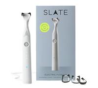SLATE Electric Flosser | Luxury Dental Flosser for Teeth w/ 3 Speeds - Dentist Invented | Reusable Non-Toxic Floss, Tongue Scraper & Gum Care