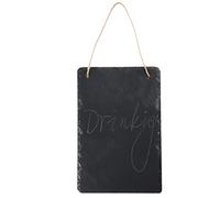 Slate Farmouse Hanging Chalkboard haning Sign Double Sided 8 x 12 Inches - Black Rustic Wall Décor for Kitchen, Wedding, Bathroom, Outdoor Garden, Pantry Signs