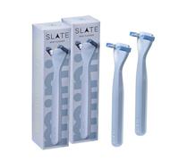 Slate Flosser Mini nHa Reusable Floss Pick 2-Pack, Blue, Travel-Ready Set