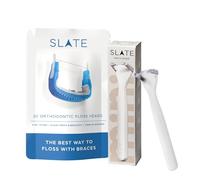 Slate Flosser Mini - Orthodontic Braces Bundle | 3-in-1 Dentist-Invented with Reusable Floss Heads, Gum Brushes & Tongue Scraper | More Effective Than String or Water Floss