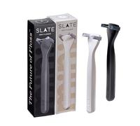 Slate Flosser Mini Reusable Floss Pick 2-Pack, Black and White Travel Set