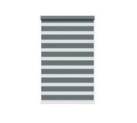 New Edge Blinds Slate Grey Day & Night Zebra Roller Blind (165cm drop) - 175cm, Grey