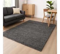 Slate Grey Rug Deep Pile Texture Dark Charcoal Carpet Durable Modern Design Minimal Interior Style Hallway Lounge Bedroom Rugs 240cm x 330cm (7ft 10" x 10ft 10")