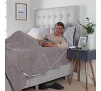 Slumberdown Comfy Hugs Grey Electric Throw Heated Over Blanket Soft Fleece