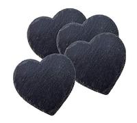 Slate Heart Coaster set 4