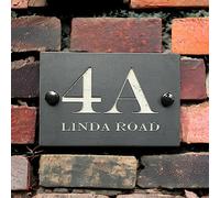 Slate House Signs Personalised Door Number/Street Name 150x100mm Deep engraved
