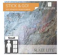 Slate-Lite Stick & Go Stone Veneer Tiles, 12 x 24 Inches, 11.62 Sq Ft, Pack of 6, Natural Stone Surface, Easy Installation, Multiple Color Options (Burning Forest)