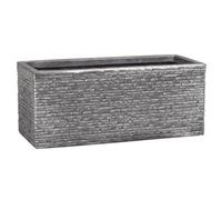 Strata Trough Planter GN576-Pew-St 60cm Brick-Effect Plastic Grey
