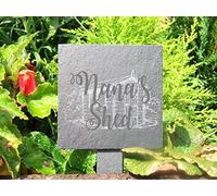 Slate plant marker - "Nana's Shed" - a fun addition to any garden