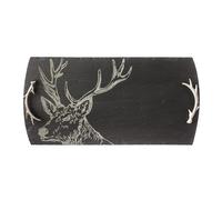 Slate Serving Tray - Large - Stag - Gift Boxed Selbrae House Dark Grey 1 Pack