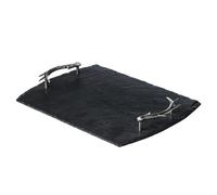Slate Serving Tray - Medium - Antler Handles - Gift Boxed Selbrae House Dark Grey 1 Pack