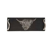 Slate Serving Tray - Small - Highland Cow Selbrae House Dark Grey 1 Pack