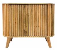 Slated Mango Wood 95cm Small Sideboard - 2 Doors