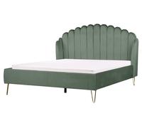 Slatted Bed AMBILLOU 160 x 200 cm (EU King Size) Velvet Green