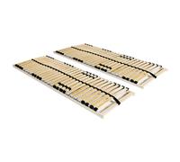 Vidaxl Slatted Bed Bases 2 Pcs With 28 Slats 7 Zones 70X200 Cm