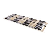 vidaXL Slatted Bed Base Brown 90 x 190 cm Solid Beech Wood
