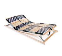 vidaXL Slatted Bed Base without Mattress with 42 Slats 7 Zones 120x200 cm