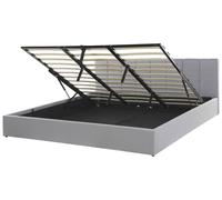 Slatted Bed DREUX 180 x 200 cm (EU Super King) Fabric Light Grey