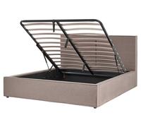 Slatted Bed MOISSAC 160 x 200 cm (EU King Size) Fabric Taupe