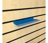 Slatwall Slat Board Display Shelf/Shelves Multiple Size and Packs: Shoe, Bags - Blue