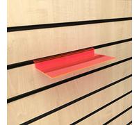 Slatwall Slat Board Display Shelf/Shelves Multiple Size and Packs: Shoe, Bags - Red