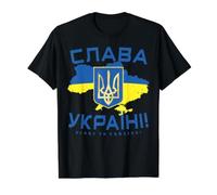 Slava Ukraini Shirt Ukrainian Tryzub Ukraine Value Graphic T-Shirt, Men, Black, M