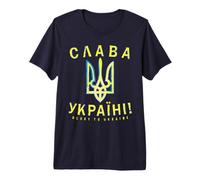 Slava Ukraini Shirt Zelensky Ukrainian Tryzub Ukraine Premium T-Shirt