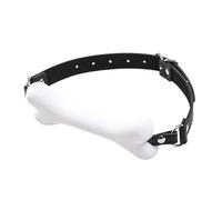 Slave Dog Bite Bone Mouth Gag Strap Horse Harness Restraint Leash Oral Fixation Slave Stuffed Flirting Sex Toys Couples White One Size
