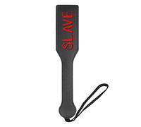 Slave Spanking Paddle, 12.6inch Faux Leather Paddles for Adults BDSM Play (Slave-Black)