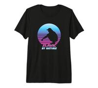 Slavic by Nature Retro Vaporwave Funny Gopnik Soviet Premium T-Shirt