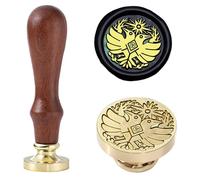 Slavic Double Headed Eagle Wax Seal Stamp - 0.98 inch (25 mm) Removable Brass Sealed Wax Stamp for Envelope Letterheads, Gift Decorations and Craft DIY