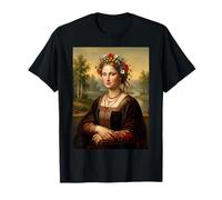 Slavic Mona Lisa Famous Painting Art Parody Renaissance T-Shirt