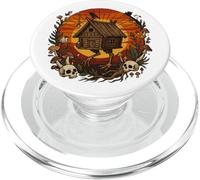 Slavic Mythology Baba Yaga Witch Mushroom Skull Art PopSockets PopGrip for MagSafe