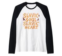 Slavic Soul Heart Fire Pagan Spirit Folk Pride Raglan Baseball Tee
