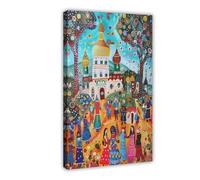 Slavic Wedding Celebration Canvas Poster Bedroom Decor Landscape Decor Gift 24x36inch(60x90cm)