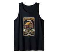 Slavic Witch Cabin Tarot Card XIII Forest Hag Folklore Tank Top