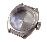 SLAVIK 36mm Stainless Steel Brushed Dive Watch Case Double Domed AR Sapphire Glass Screw Crown Compatible with NH34 NH35 NH36 ETA2824 PT5000 Movt (Color : Big Crown, Size : Fit ETA2824 PT5000)